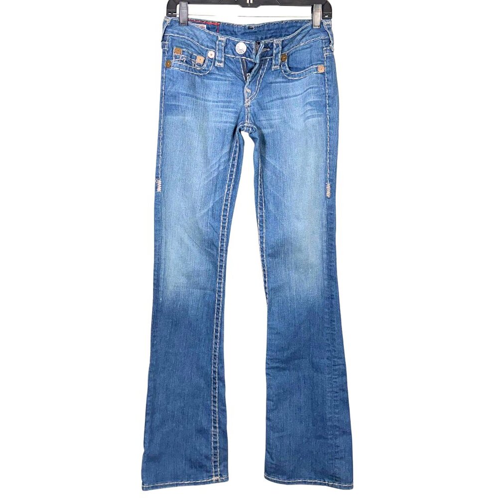 True Religion Made in USA Bootcut Jeans 27 Classic Flare Stitching